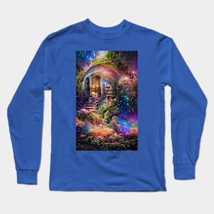 Beautiful tiny House in the Galaxy Long Sleeve T-Shirt